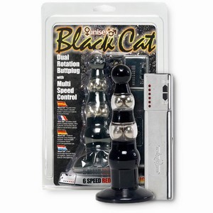 Remote Buttplug Vibrator - Black Cat