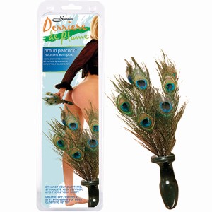 Silicone Butt Plug Met Gekleurde Veer