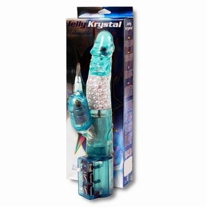 Jelly Krystal Blue Squirmy Vibrator